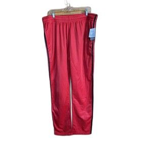 Victory Active Apparel Men's Track Pants Red Black Stripe 3XL NWT Performance